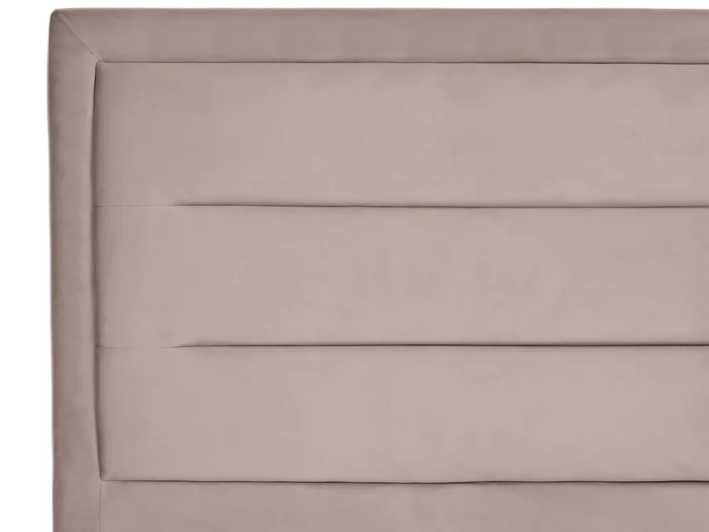 Bed Velvet ROUEN 140 x 200 cm (EU Double) Taupe_1004609