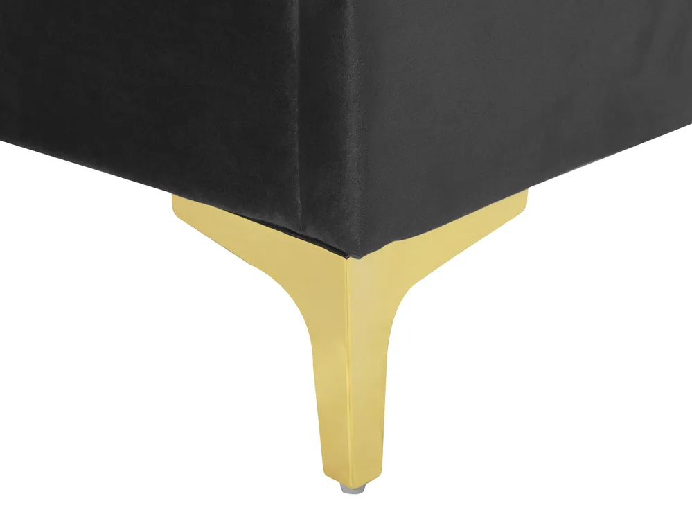 Bett mit Lattenrost Samtstoff LIMOUX 160 x 200 cm Schwarz_867227