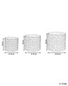 Set of 3 Water Hyacinth Plant Pot Baskets Light RONQUIL_886406