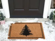 Doormat MANAPAO Natural 60 x 90 cm Christmas Motif Coir_1008356