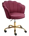 Desk Chair MONTICELLO Velvet Burgundy
