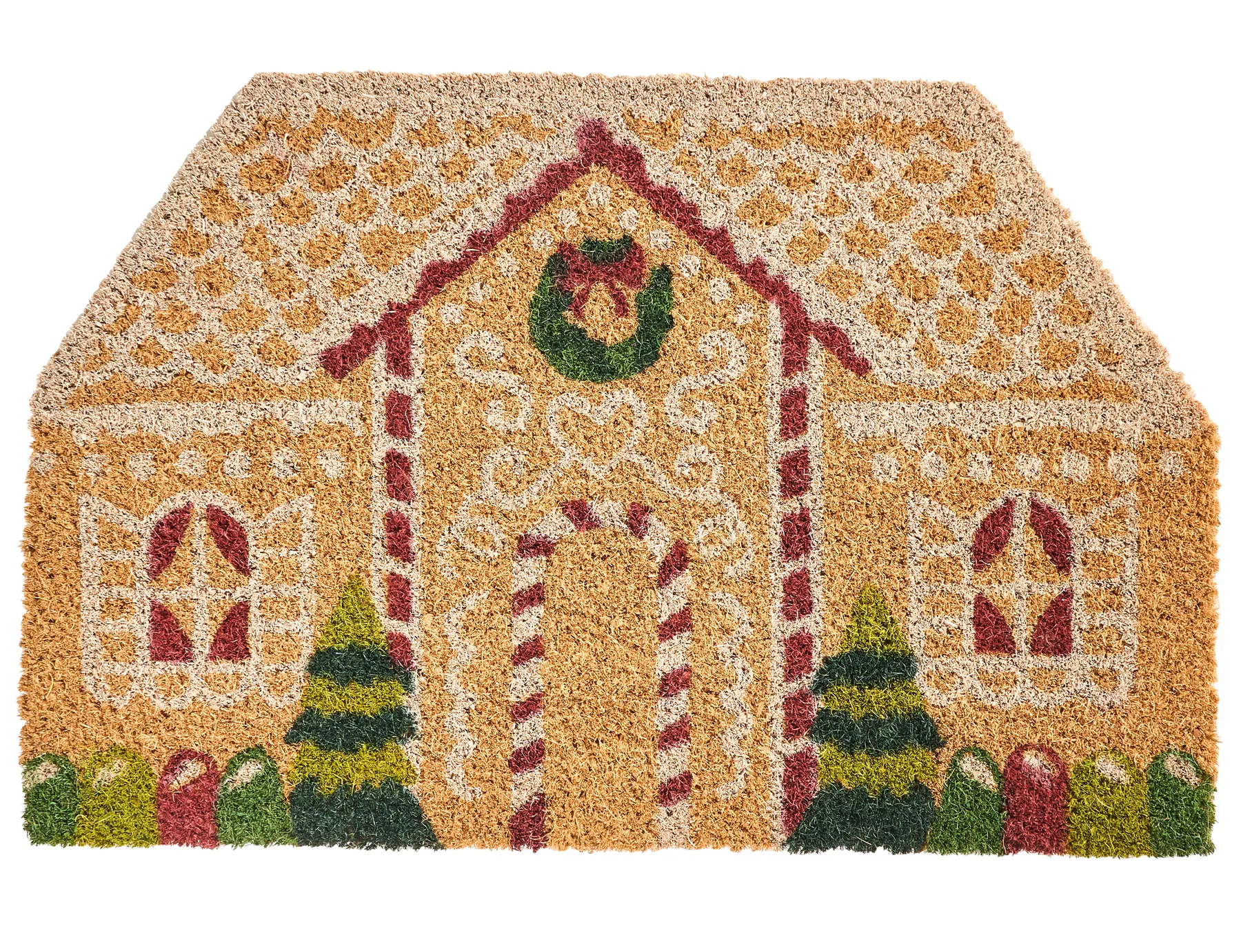 Deurmat SELATNA Natuurlijk 45 x 75 cm Kerstpatroon Kokos_1036271