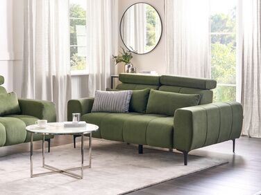 2 Seater Fabric Sofa Green VEGAMO