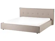 Waterbed Faux Linen LESTRE 180 x 200 cm (EU Super King) Taupe_962726