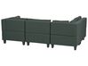 Sofá modular esquinero 4 plazas de tela verde oscuro derecho UNSTAD_925437