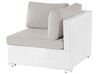 Lounge Set Rattan weiß 4-Sitzer rechtsseitg modular Auflagen sandbeige SANO II_933639