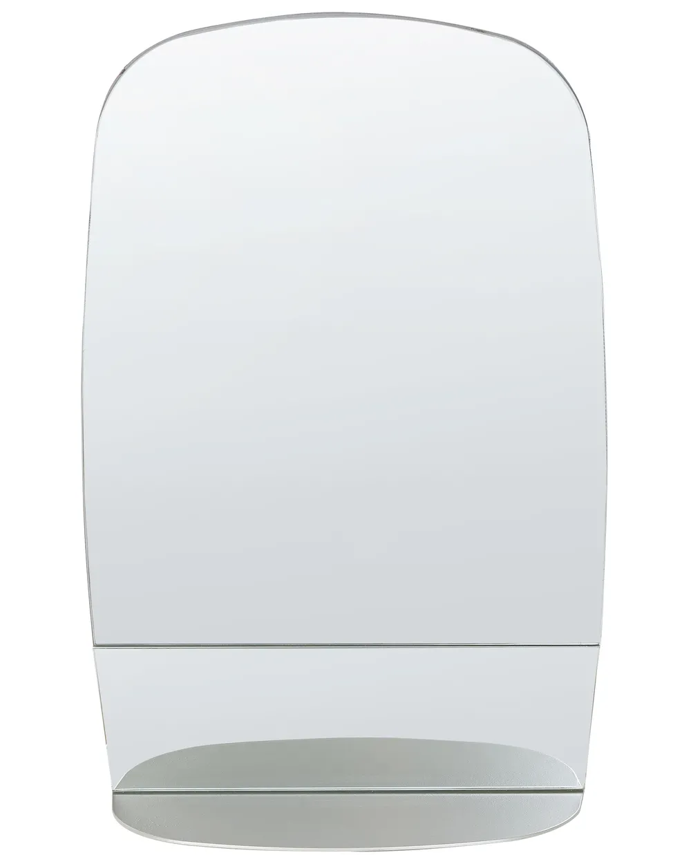 Lustro ścienne z półką BRANNAY 40 cm 60 cm Srebrny