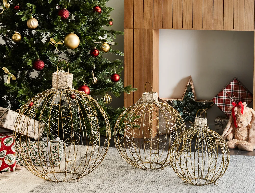 Annastore Grote kerstballen voor buiten 40 cm - kerstballen ter decoratie - kerstboomversiering weerbestendig 20-25 of 30 cm (rood glanzend, 40 cm