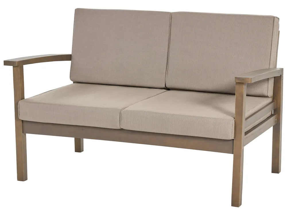 Garden Lounge Set with Table 4 Seater MANILA Certified Acacia Wood Dark Brown_862481