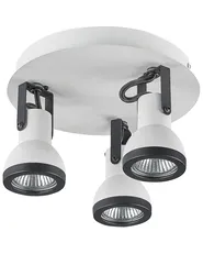 3 Light Spotlight BARO Adjustable Metal White_828913