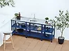 3 Piece Outdoor Kitchen Set with Sink VILAMA Blue Metal