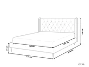 Bed Velvet FORBACH 160 x 200 cm (EU King Size) Grey_819177