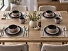 Set of 16 Dinnerware NUTMEG Stoneware Black/ Beige