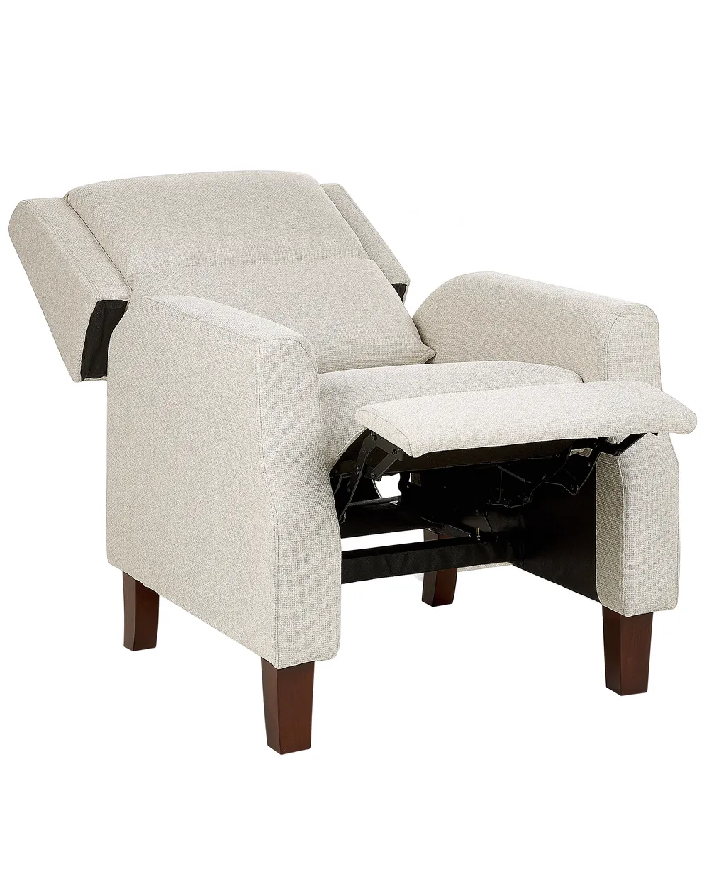 Sedia reclinabile EGERSUND Poggiapiedi a scomparsa Tessuto Beige chiaro_896476