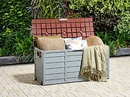 Storage Box LOCARNO 112 cm 50 cm Brown_1180272