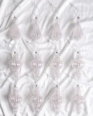Conjunto de 12 bolas de Navidad ICEFROST Vidrio Plateado_1192197