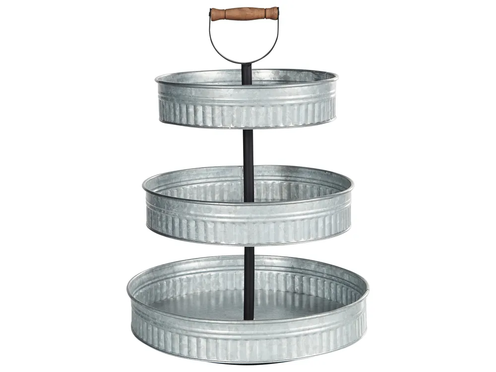 3-poziomowa patera na ciasto KOUIGN Srebrny