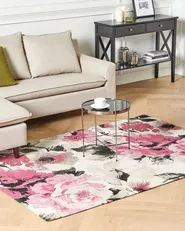 Tappeto EJAZ Rosa 140 x 200 cm Cotone_854058