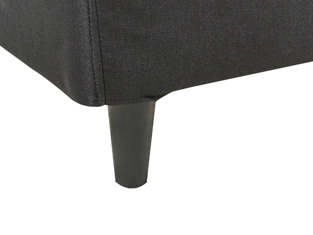 Lit avec sommier Tissu FITOU 140 x 200 cm Noir_875891