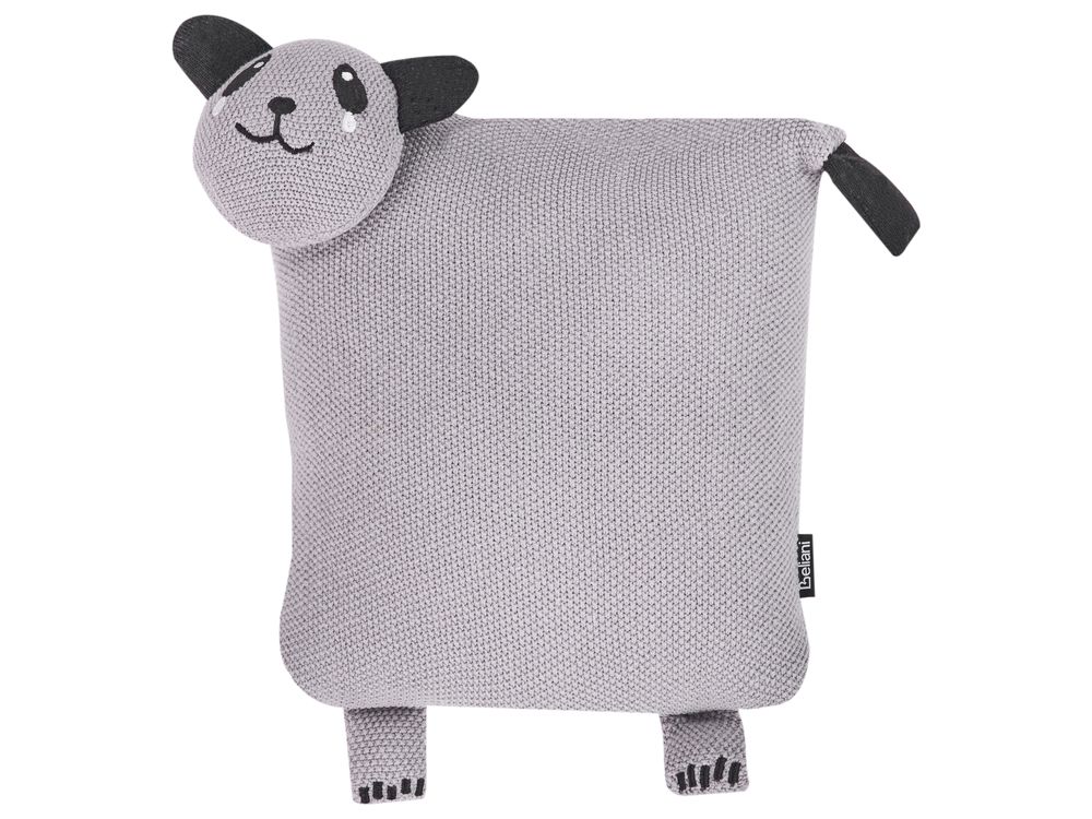 Set of 2 Decorative Cushions SHADOOR 35 x 35 cm Cotton Panda Grey