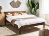 Cama de casal em madeira escura 160 x 200 cm TANNAY_930995