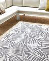Venkovní koberec KOTA palmové listy tmavě šedé 160 x 230 cm_766287