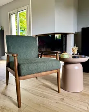 Armchair ESRUM Fabric Dark Brown/ Green_1046060
