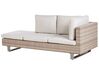 Lounge Set Rattan beige 5-Sitzer Auflagen cremeweiß LANCIANO_930941