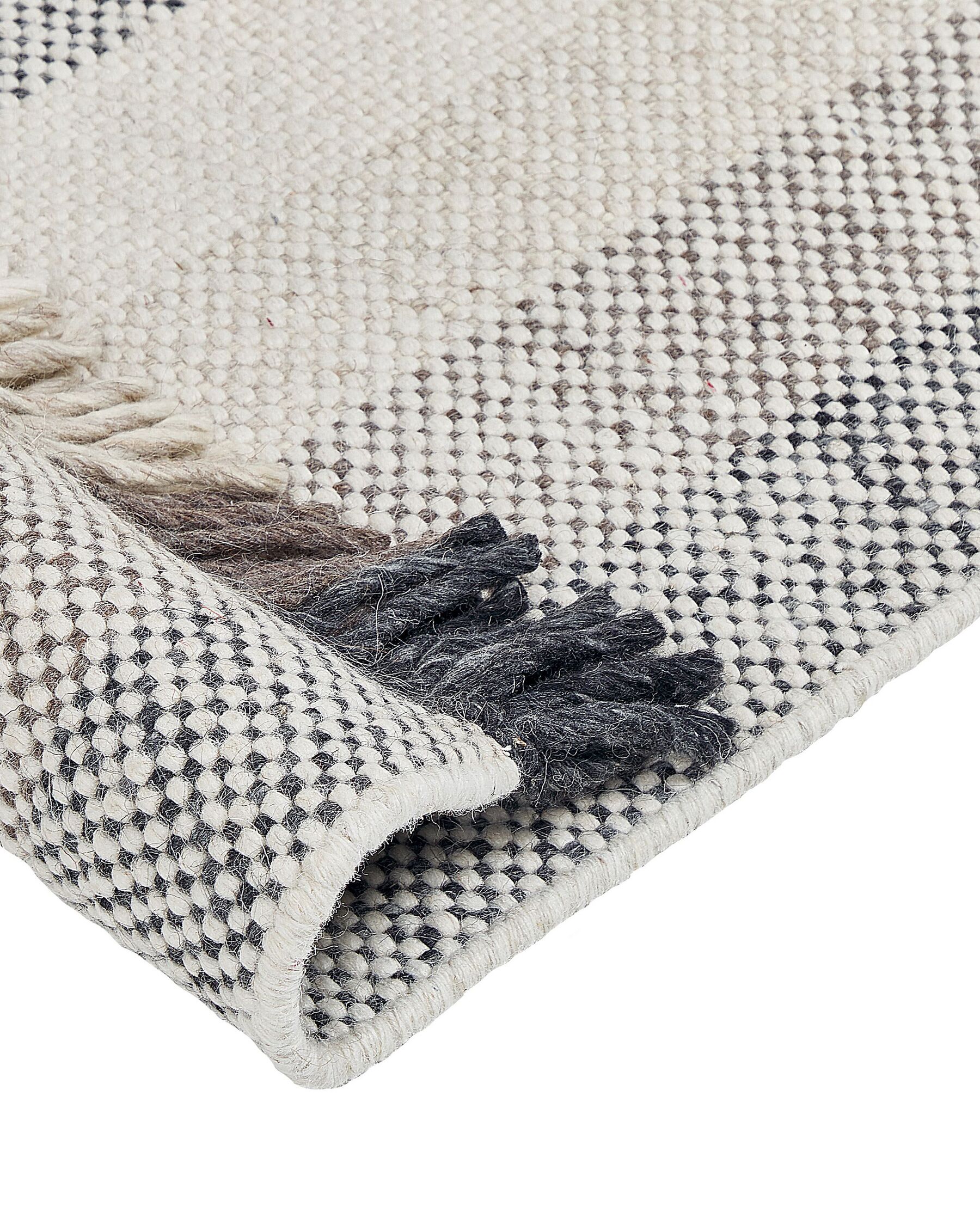 Tæppe Python Tæppe 140 x 200 cm off-white uld EMIRLER | Beliani.dk