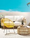 Set of 2 PE Rattan Accent Chairs Yellow ACAPULCO II_795200