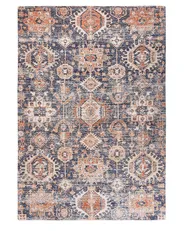 Teppich KURIN Blau 140 x 200 cm Baumwolle_862967