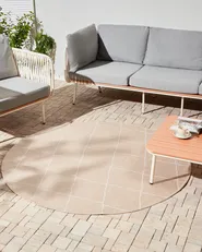 Tappeto per esterni GWALIOR Beige ø 160 cm_992340