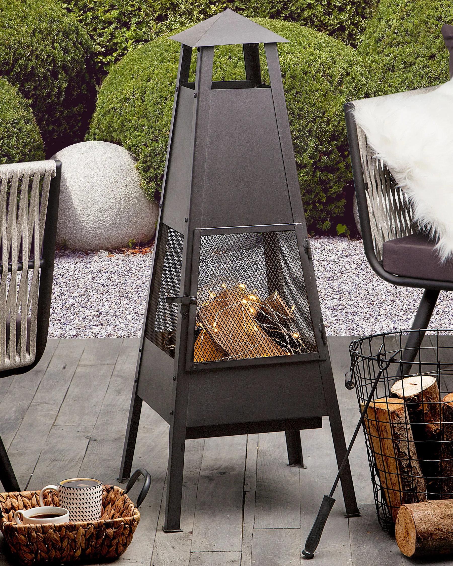 Fire Pit YASUR Metal Black_716688