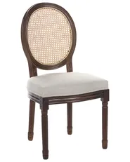 Set van 2 stoelen NIVLOC Hout Donkerbruin/beige_1095726