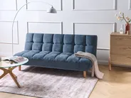 Sofa Bed 2 Seater RISOR Fabric Blue_1053638