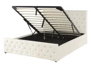 Ottoman Bed AMIENS Velvet Light Beige 140 x 200 cm (EU Double)_791215