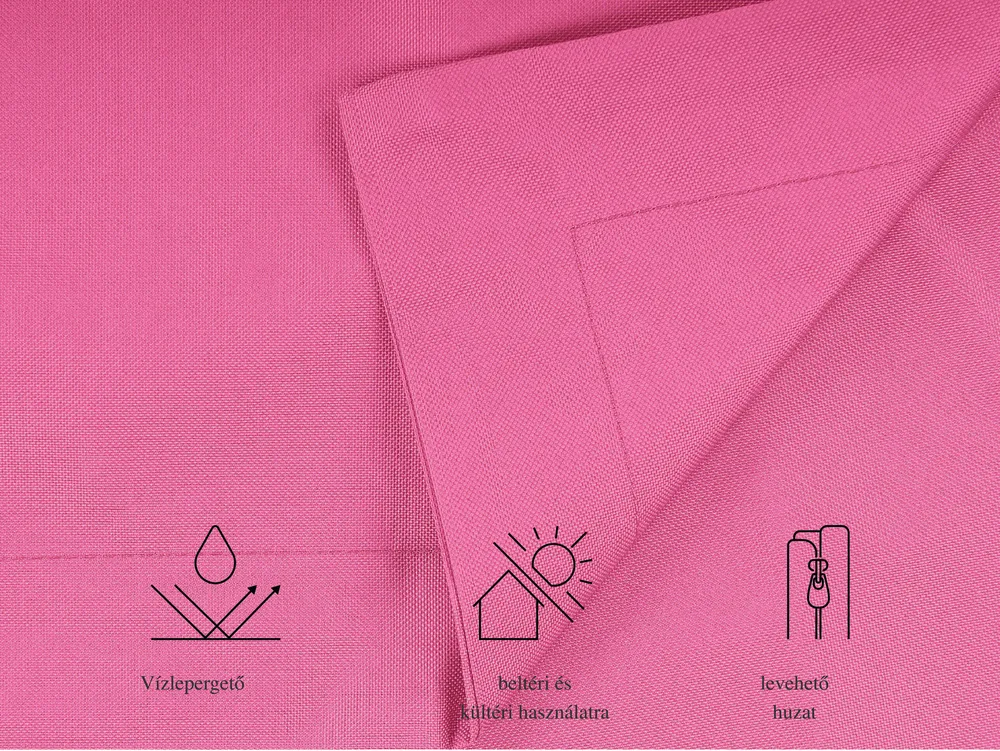 Babzsák 300 L FUZZY 140 cm 180 cm Fukszia_980277
