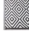 Outdoor Teppich schwarz 150 x 210 cm geometrisches Muster Kurzflor SIKAR_715986