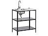 Isla de cocina exterior con fregadero VILAMA Negro Metal