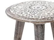 Set of 2 Side Tables BARJU Mango Wood White_851906
