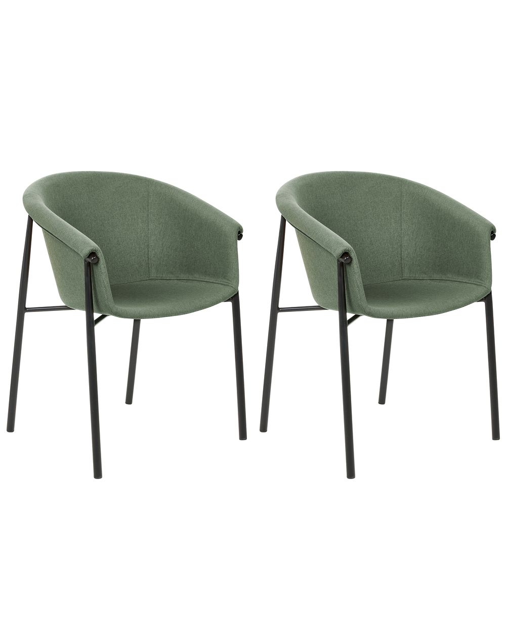 Set of 2 Dining Chairs AMES Dark Green