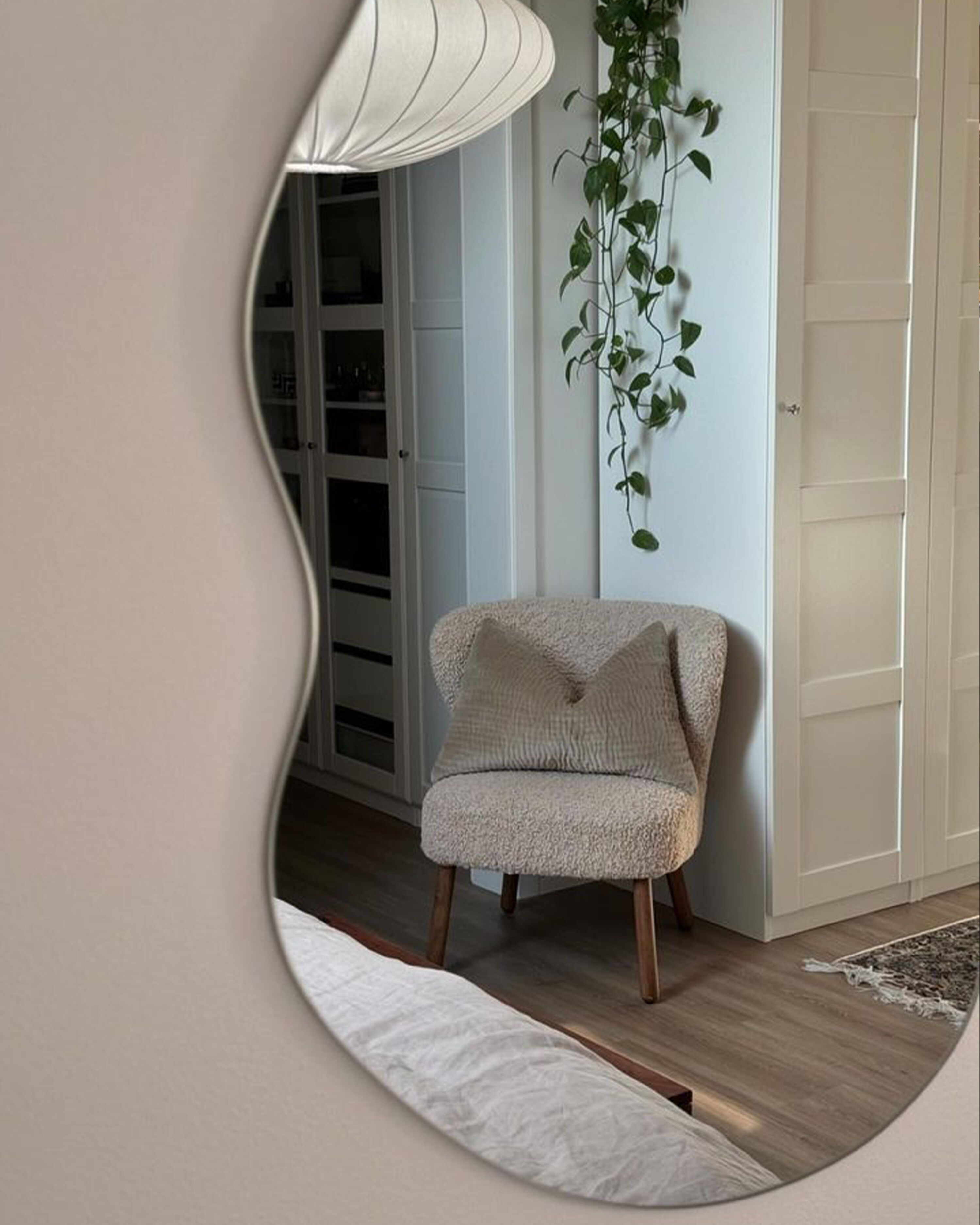 Wall Mirror FALAISE 50 cm 70 cm Silver | Beliani.co.uk