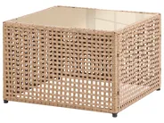Garden Lounge Set with Table 6 Seater OMEGANA Modular PE Rattan Light Beige_1044705