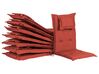 Gartenmöbel Set Akazienholz hellbraun 8-Sitzer mit Auflagen terracotta MAUI II_926828