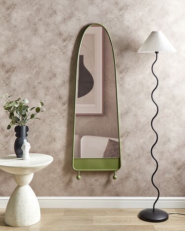 Metal Wall Mirror 45 x 146 cm Green PARNAY