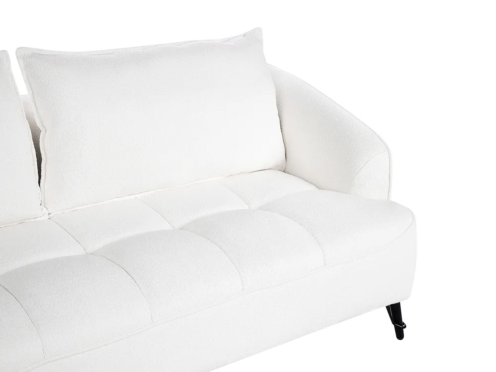 Sofa 3 Seater HOBRO Boucle White_943824