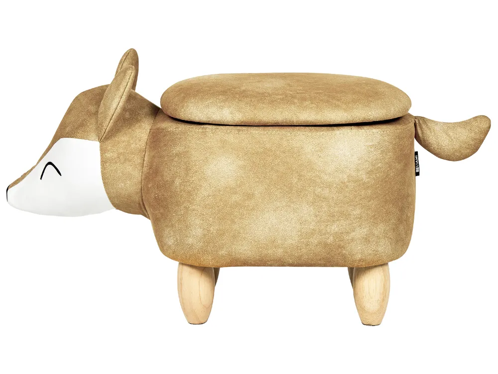 Storage Animal Stool FOX Fox Velvet Orange_836039