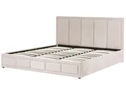 Ottoman Bed QUIBERON Chenille Taupe 180 x 200 cm (EU Super King)_1023258