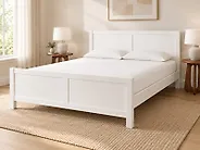 Lit avec sommier Bois CHAMPAGNAT 180 x 200 cm Blanc_1176555