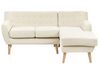 Left Hand Fabric Corner Sofa Light Beige MOTALA_929510